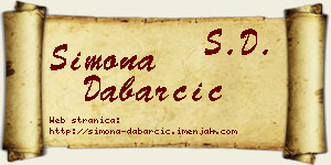 Simona Dabarčić vizit kartica